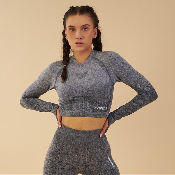gymshark ombre unseamed ls feed top